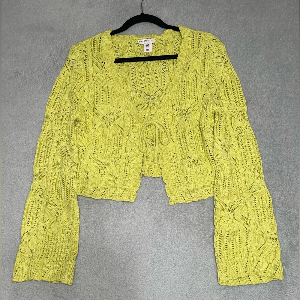 Sincerely Jules Lime Knit Cardigan